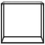 Vidaxl table console transparent 80x35x75 cm verre tremp