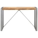 Vidaxl table � d�ner 120x60x75 cm bois de manguier massif brut