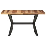 Vidaxl table  dner 140x70x75 cm bois massif avec finition