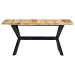 Vidaxl table  dner 160x80x75 cm bois de manguier massif brut
