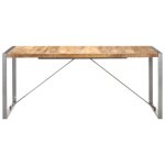 Vidaxl table � d�ner 180x90x75 cm bois de manguier massif brut
