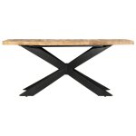 Vidaxl table à dîner 180x90x76 cm bois de manguier brut solide Vidaxl table à dîner 180x90x76 cm bois de manguier brut solide
