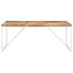 Vidaxl table  dner 180x90x76 cm bois massif d'acacia et de manguier