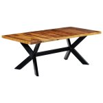 Vidaxl table � d�ner 200x100x75 cm bois de sesham solide