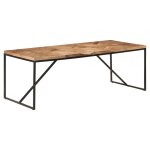 Vidaxl table  dner 200x90x76 cm bois massif d'acacia et de manguier