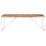 Vidaxl table  dner 200x90x76 cm bois massif d'acacia et de manguier