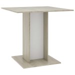 Vidaxl table à dîner blanc et chêne sonoma 80 x 80 x 75 cm aggloméré Vidaxl table à dîner blanc et chêne sonoma 80 x 80 x 75 cm aggloméré