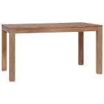 Vidaxl table  dner bois de teck et finition naturelle 140x70x76 cm