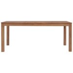 Vidaxl table  dner bois de teck et finition naturelle 180x90x76 cm