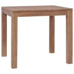Vidaxl table  dner bois de teck et finition naturelle 82x80x76 cm