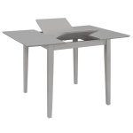 Vidaxl table à dîner extensible gris (80 - 120) x 80 x 74 cm mdf Vidaxl table à dîner extensible gris (80 - 120) x 80 x 74 cm mdf