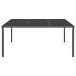 Vidaxl table à dîner d'extérieur anthracite 170x170x72 cm acier verre Vidaxl table à dîner d'extérieur anthracite 170x170x72 cm acier verre