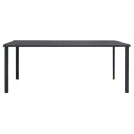 Vidaxl table à dîner d'extérieur anthracite 190x90x74 cm acier Vidaxl table à dîner d'extérieur anthracite 190x90x74 cm acier