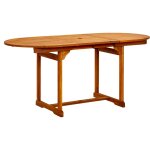 Vidaxl table à dîner de jardin (120 - 170)x80x75 cm bois d'acacia massif Vidaxl table à dîner de jardin (120 - 170)x80x75 cm bois d'acacia massif