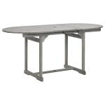 Vidaxl table � d�ner de jardin (120 - 170)x80x75 cm bois d'acacia massif