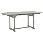 Vidaxl table � d�ner de jardin (120 - 170)x80x75 cm bois d'acacia massif