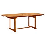 Vidaxl table  dner de jardin (150 - 200)x100x75cm bois d'acacia massif