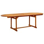 Vidaxl table � d�ner de jardin (160 - 240)x100x75cm bois d'acacia massif