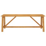 Vidaxl table  dner de jardin 206x100x74 cm bois d'acacia massif