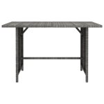 Vidaxl table  dner de jardin gris 110x70x65 cm rsine tresse