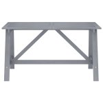 Vidaxl table à dîner de jardin gris 140x70x73, 5cm bois d'acacia massif Vidaxl table à dîner de jardin gris 140x70x73, 5cm bois d'acacia massif