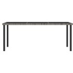 Vidaxl table  dner de jardin gris 180x70x73 cm rsine tresse