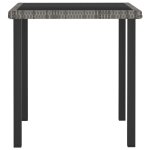 Vidaxl table  dner de jardin gris 70x70x73 cm rsine tresse