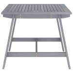 Vidaxl table à dîner de jardin gris 88x88x74 cm bois d'acacia massif Vidaxl table à dîner de jardin gris 88x88x74 cm bois d'acacia massif
