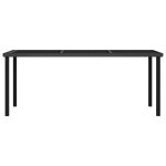 Vidaxl table  dner de jardin noir 180x70x73 cm rsine tresse