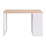 Vidaxl table d'criture 120 x 60 x 75 cm chne et blanc