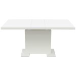 Vidaxl table extensible de salle à manger blanc brillant Vidaxl table extensible de salle à manger blanc brillant