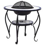 Vidaxl table de foyer mosaïque bleu et blanc 68 cm céramique Vidaxl table de foyer mosaïque bleu et blanc 68 cm céramique