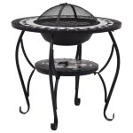 Vidaxl table de foyer mosaïque noir et blanc 68 cm céramique Vidaxl table de foyer mosaïque noir et blanc 68 cm céramique