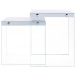 Vidaxl tables gigognes 2 pcs blanc mdf