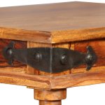 Vidaxl table gigogne 3 pcs bois massif de sesham marron