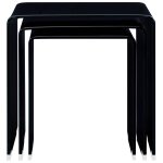 Vidaxl tables gigognes 3 pcs noir 42 x 42 x 41, 5 cm verre trempé Vidaxl tables gigognes 3 pcs noir 42 x 42 x 41, 5 cm verre trempé