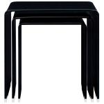 Vidaxl tables gigognes 3 pcs noir marbre 42x42x41, 5 cm verre trempé Vidaxl tables gigognes 3 pcs noir marbre 42x42x41, 5 cm verre trempé