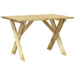 Vidaxl table de jardin 110x73x70 cm bois de pin imprgn