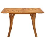 Vidaxl table de jardin 120x120x75 cm bois d'acacia massif