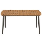 Vidaxl table de jardin 150 x 90 x 72 cm bois d'acacia solide et acier