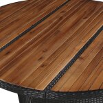 Vidaxl table de jardin 150x74cm résine tressée et bois d'acacia solide Vidaxl table de jardin 150x74cm résine tressée et bois d'acacia solide