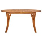 Vidaxl table de jardin 150x90x75 cm bois d'acacia solide