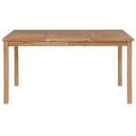 Vidaxl table de jardin 150x90x77 cm bois solide de teck