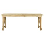Vidaxl table de jardin 200x79x75 cm bois de pin imprgn