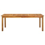 Vidaxl table de jardin 200x90x74 cm bois d'acacia massif