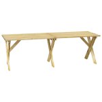 Vidaxl table de jardin 220x73x70 cm bois de pin imprgn