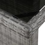 Vidaxl table de jardin 240x90x74 cm résine tressée et verre Vidaxl table de jardin 240x90x74 cm résine tressée et verre