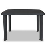 Vidaxl table de jardin anthracite 101 x 68 x 72 cm plastique