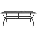 Vidaxl table de jardin anthracite 190x80x72 cm acier Vidaxl table de jardin anthracite 190x80x72 cm acier