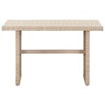 Vidaxl table de jardin beige 110x60x74 cm résine tressée Vidaxl table de jardin beige 110x60x74 cm résine tressée